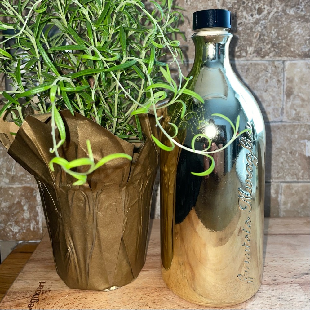 Frantoio Muaglia Gold empty Olive Oil Ceramic Bottle